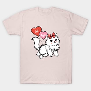 Sassy Valentines Kitty lol bye T-Shirt